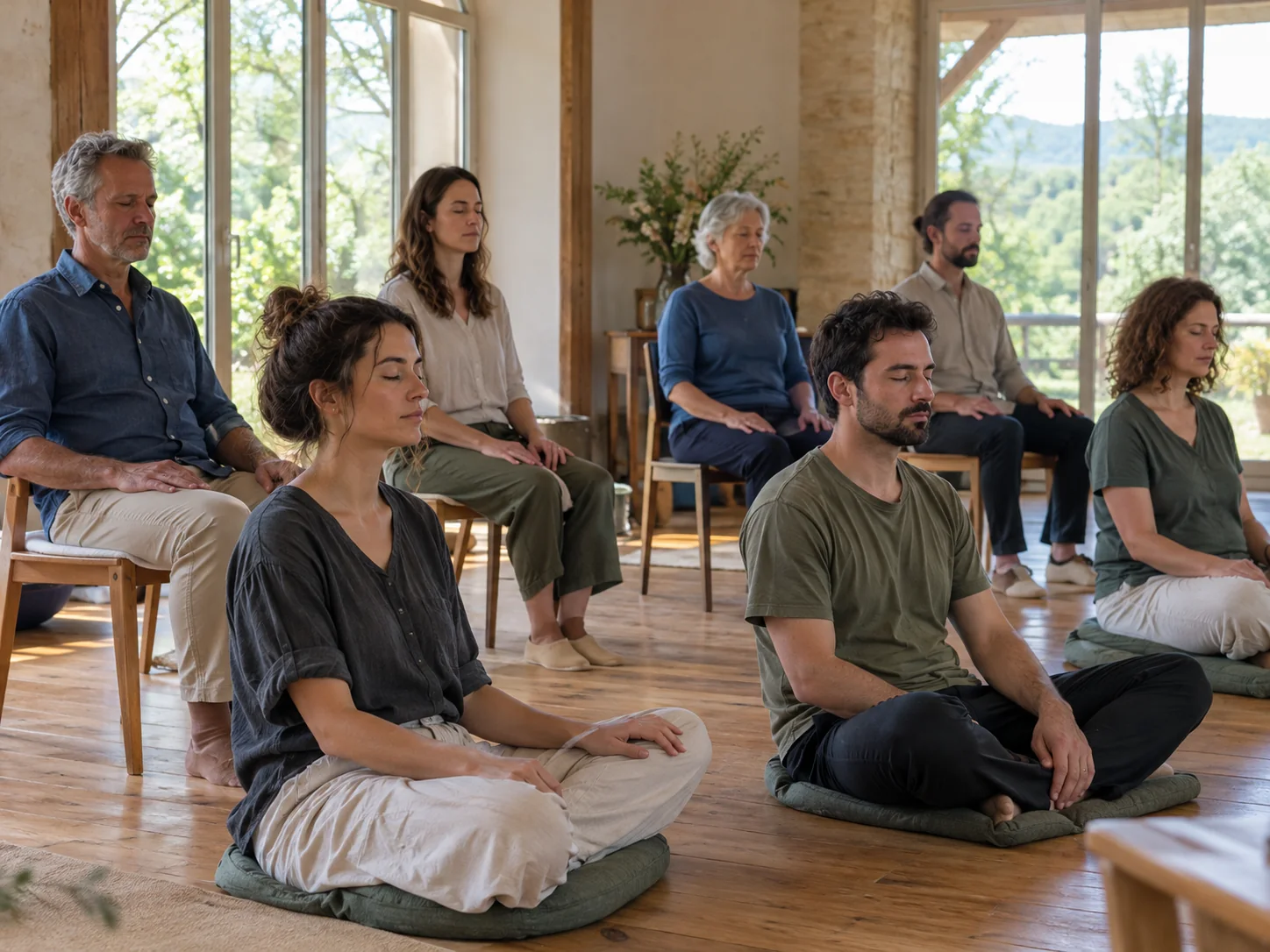 Ressources et actualisation : cours et stage de méditation avec Bruno Lallement - Méditer avec Ressources et Actualisation stage meditation en groupe